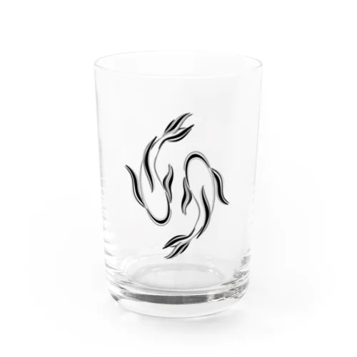 魚　黒 Water Glass