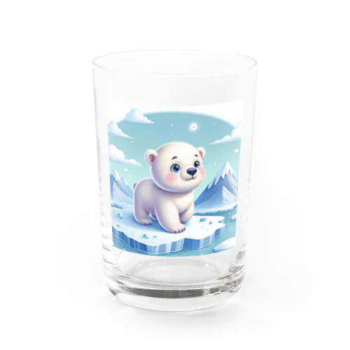 氷の上にいる白熊 Water Glass