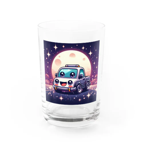 可愛い車キャラクター Water Glass