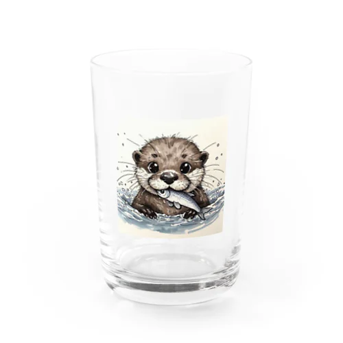 取ったど〜カワウソくん Water Glass