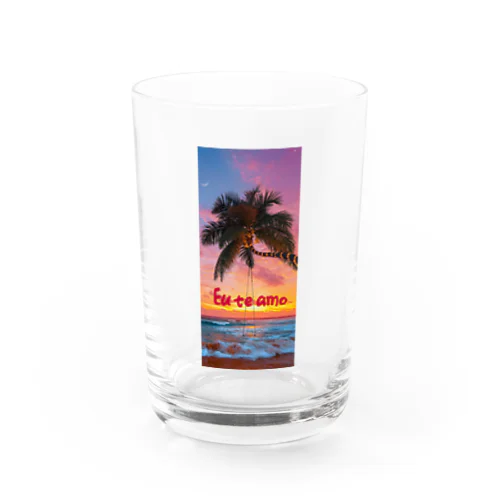 美しい夕陽 Water Glass