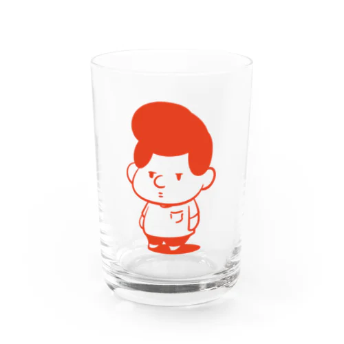 おむずかりボーイ(線あり/あか) Water Glass