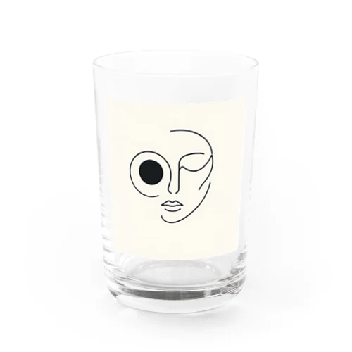 線の人　正面 Water Glass