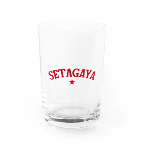 世田谷グッズ　レッドロゴ（setagaya item） Water Glass