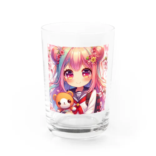 可愛い女の子 Water Glass