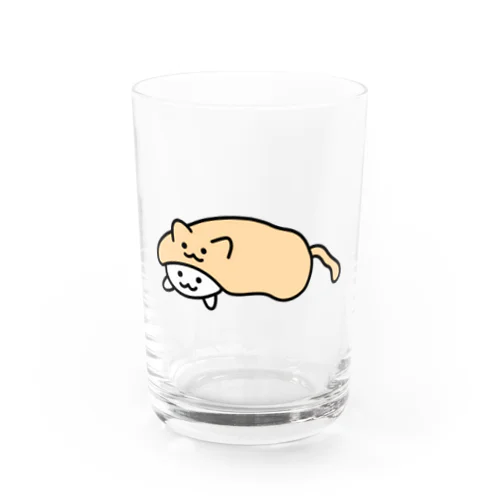 ネコ、かぶってます。（文字なし） Water Glass