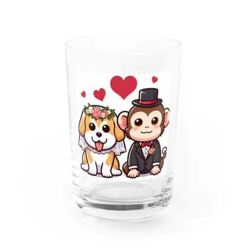 犬猿の仲～愛の力で仲良し～ Water Glass