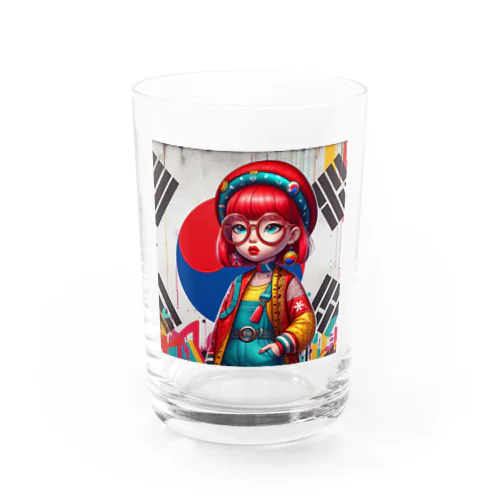 韓国のかわいいカラフルなキャラクターをお見逃しなく！ Water Glass