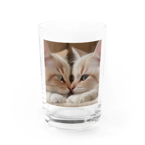 Cutie cat❤︎ Water Glass