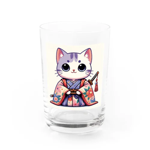 ネコSAMURAI Water Glass