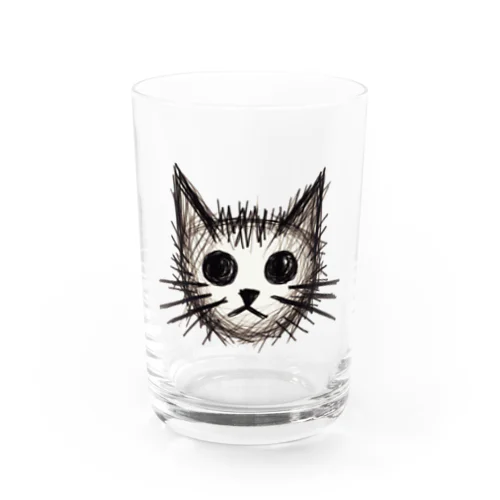 ねこ落書き Water Glass