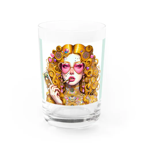 Gorgeous Gold Girl Water Glass