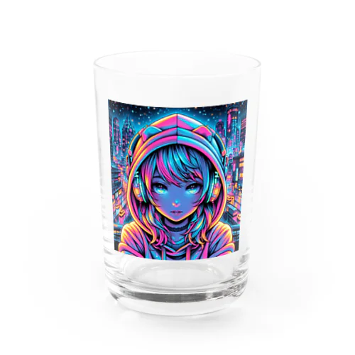 tokyo midnight Girl Water Glass