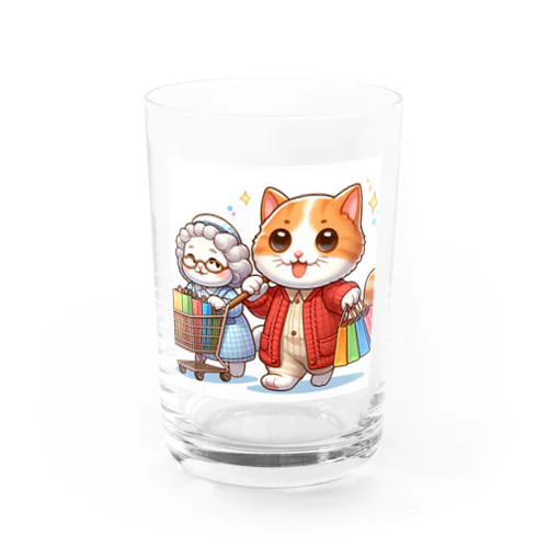 かわいい猫ちゃんと一緒にお買い物🐱💼  Water Glass