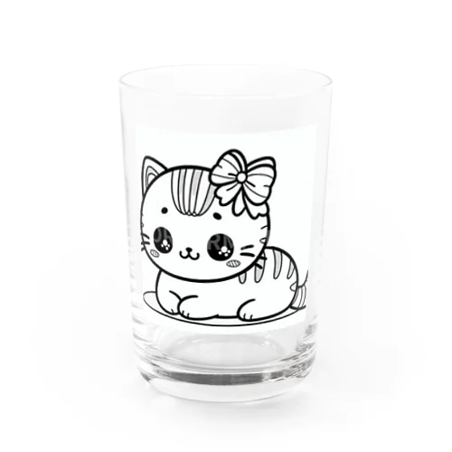 疲れを癒やすねこちゃん Water Glass