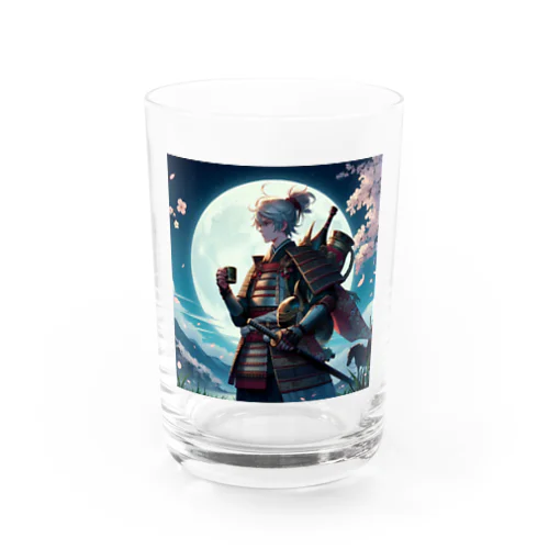 Young samurai Water Glass