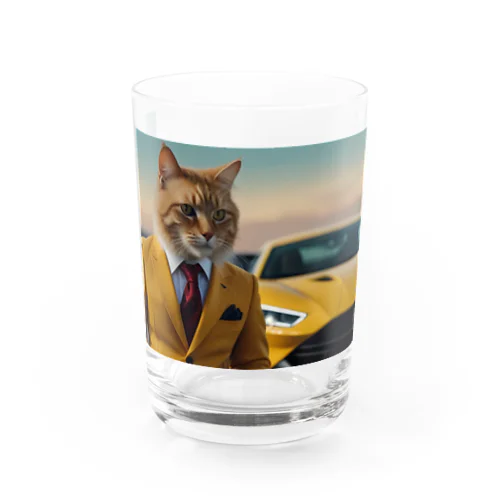 大富豪の猫 Water Glass