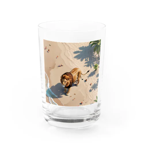 浜辺のライオン Water Glass