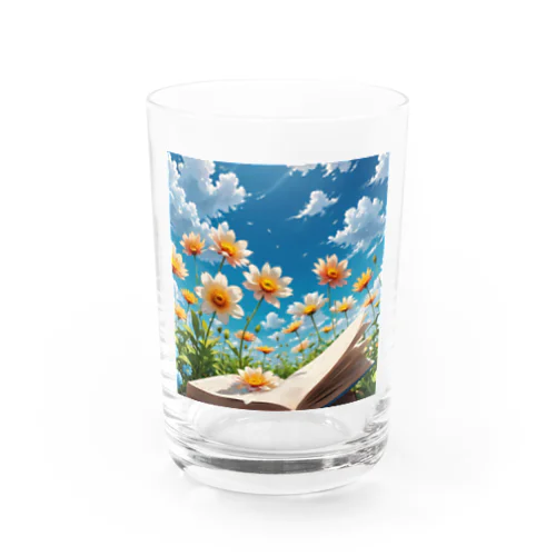 文字から咲いた花 Water Glass