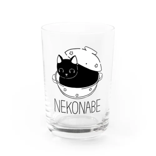 ねこ鍋・ブラック Water Glass