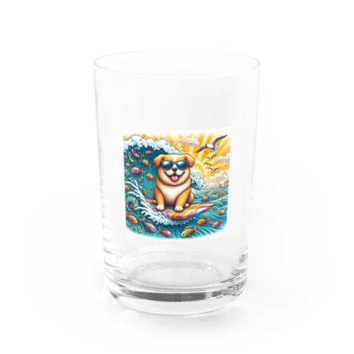 サーフィンワンコ Water Glass