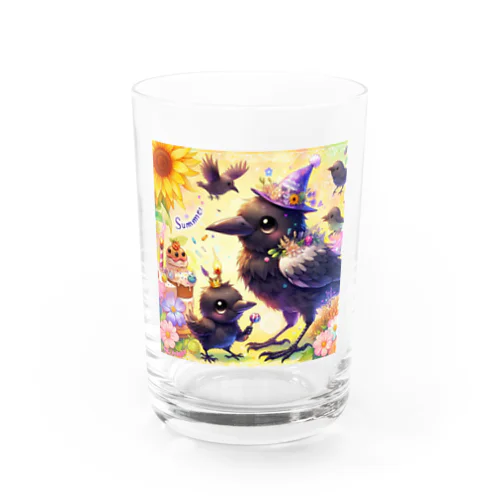 夏 キュートカラス Water Glass