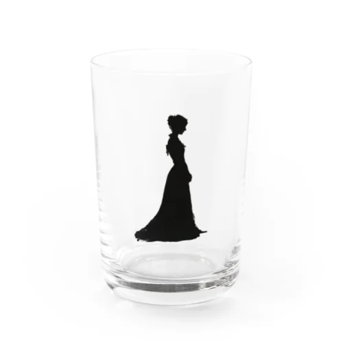 ゴシック女性の全身シルエット Water Glass