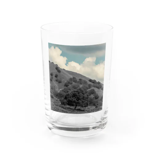 モノクロ_丘 Water Glass