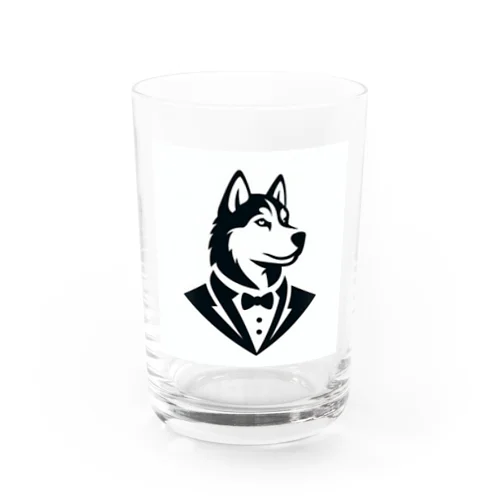 タキシードハスキー Water Glass