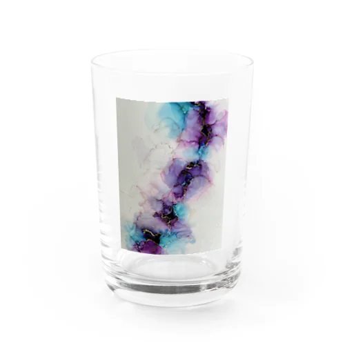 Ink-Art 大理石風　紫 Water Glass