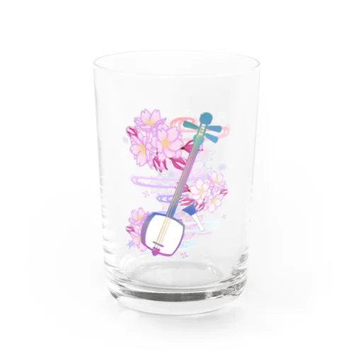 三味線 -雪月花- 【桜】 Water Glass