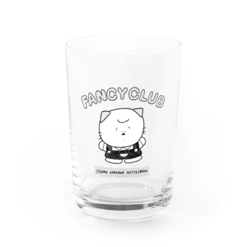 おとぼけねこ(モノクロ) Water Glass