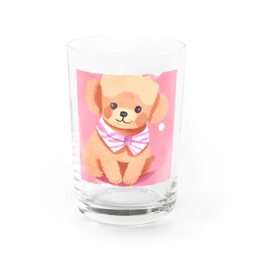 トイプードルのお出迎え Water Glass