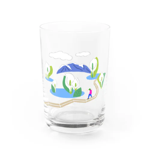 あの水辺　至仏山と水芭蕉 Water Glass