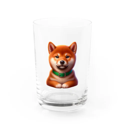 フレンドリーな柴犬 Water Glass