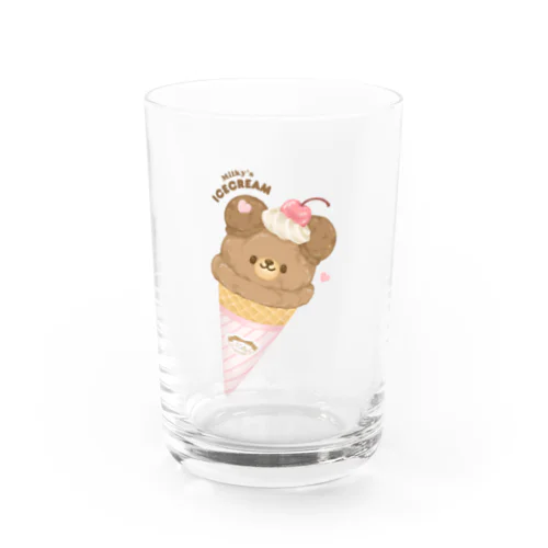 くまちゃんアイス Water Glass