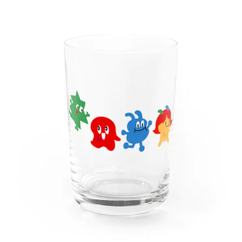 Night Party Of Cute Monsters Water Glass