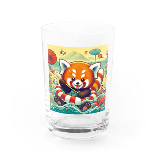 ちょっとやんちゃなレッサーパンダです Water Glass