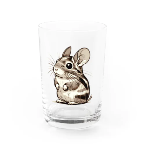 変わった模様のパイドデグーちゃん Water Glass