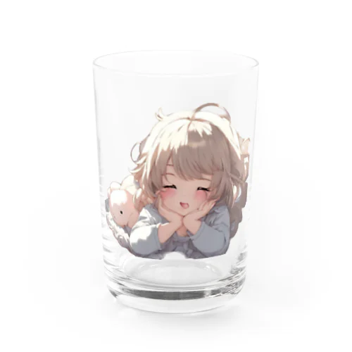 眠れない夜の可愛い少女 Water Glass