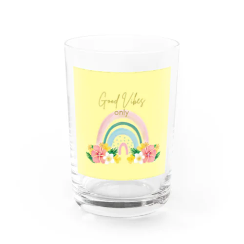 Rainbow_Good Vibes Only Water Glass