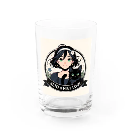 時空の旅猫アルトとミアのロゴマークグッズ Water Glass