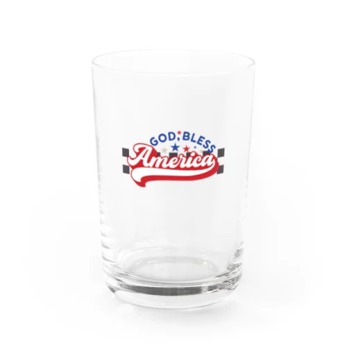 GOD BLESS America Water Glass