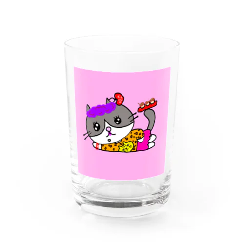 ぐーたら大阪のオバニャンちゃん Water Glass