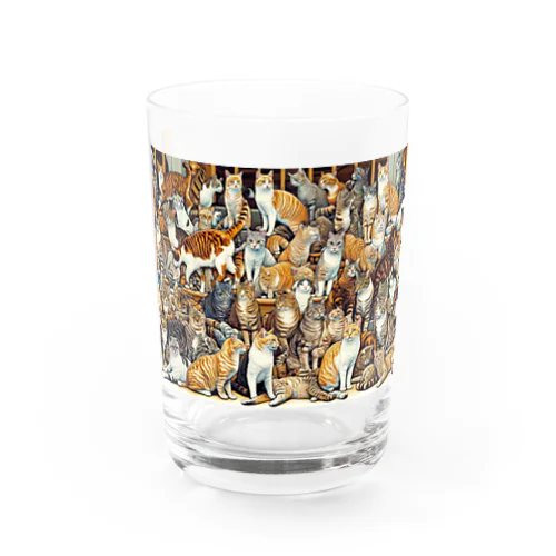 猫の大群 Water Glass