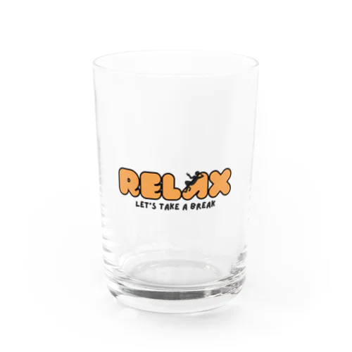 RELAX ロゴ Water Glass