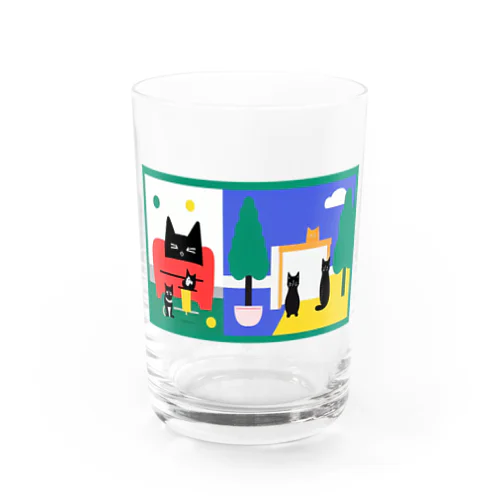 お上品なおネコ様のデザイン４ Water Glass