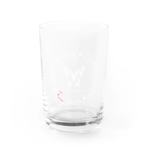 26 butterflies white Water Glass