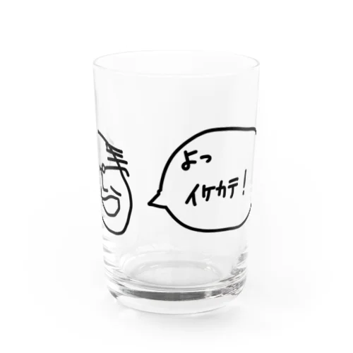 イケカテよいしょおじさん(ハゲver) Water Glass