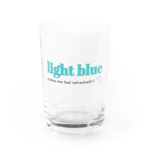 大人の推し活グッズ　おしゃれ　推しカラー  推し色　カラーロゴグッズ（水色 ） Water Glass